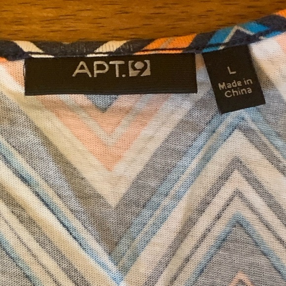 Apt. 9 top women’s large multi color tank top chevron pattern sequins bright - Picture 5 of 6